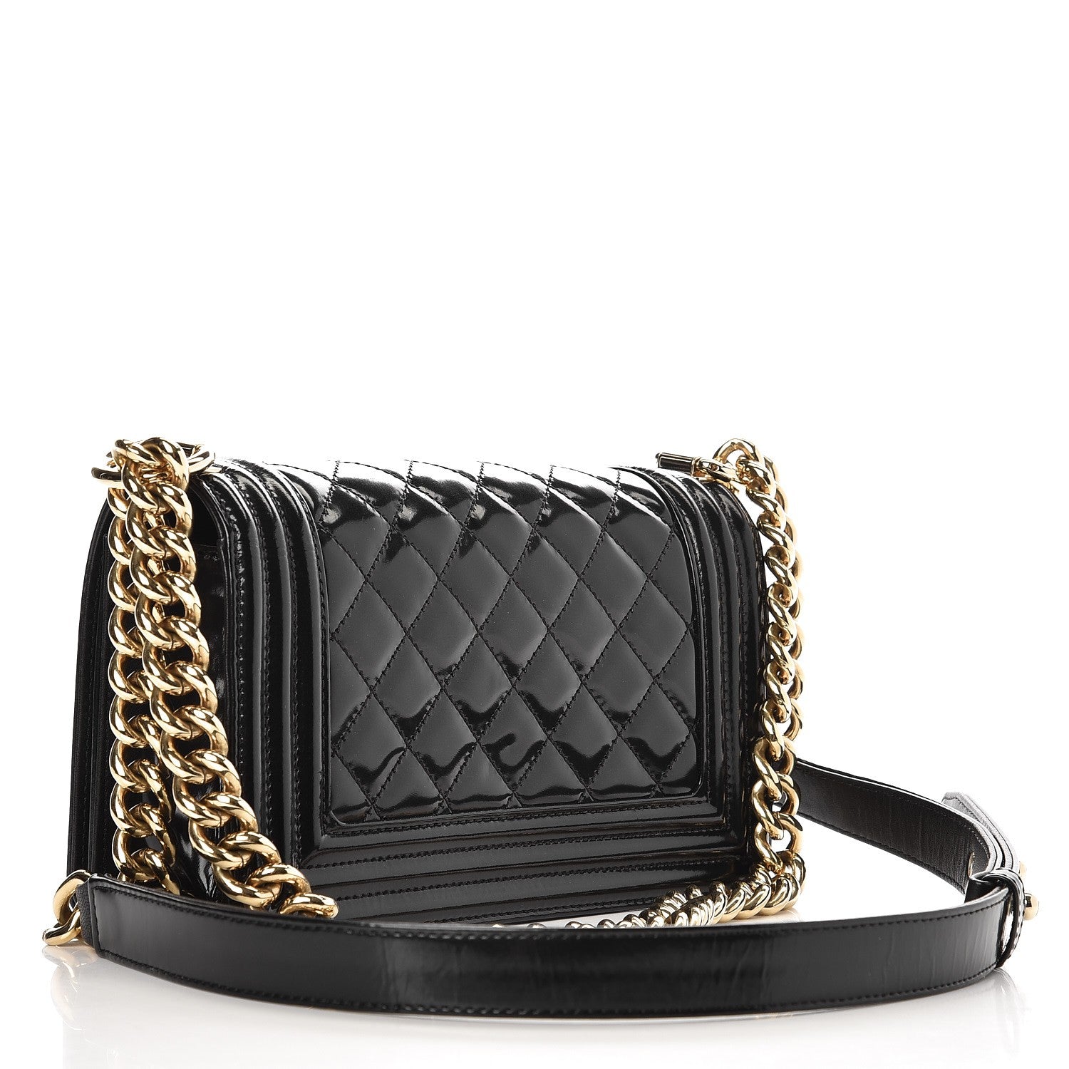Chanel Iridescent Glazed Calfskin Quilted Small Boy Flap Black 3 of 9