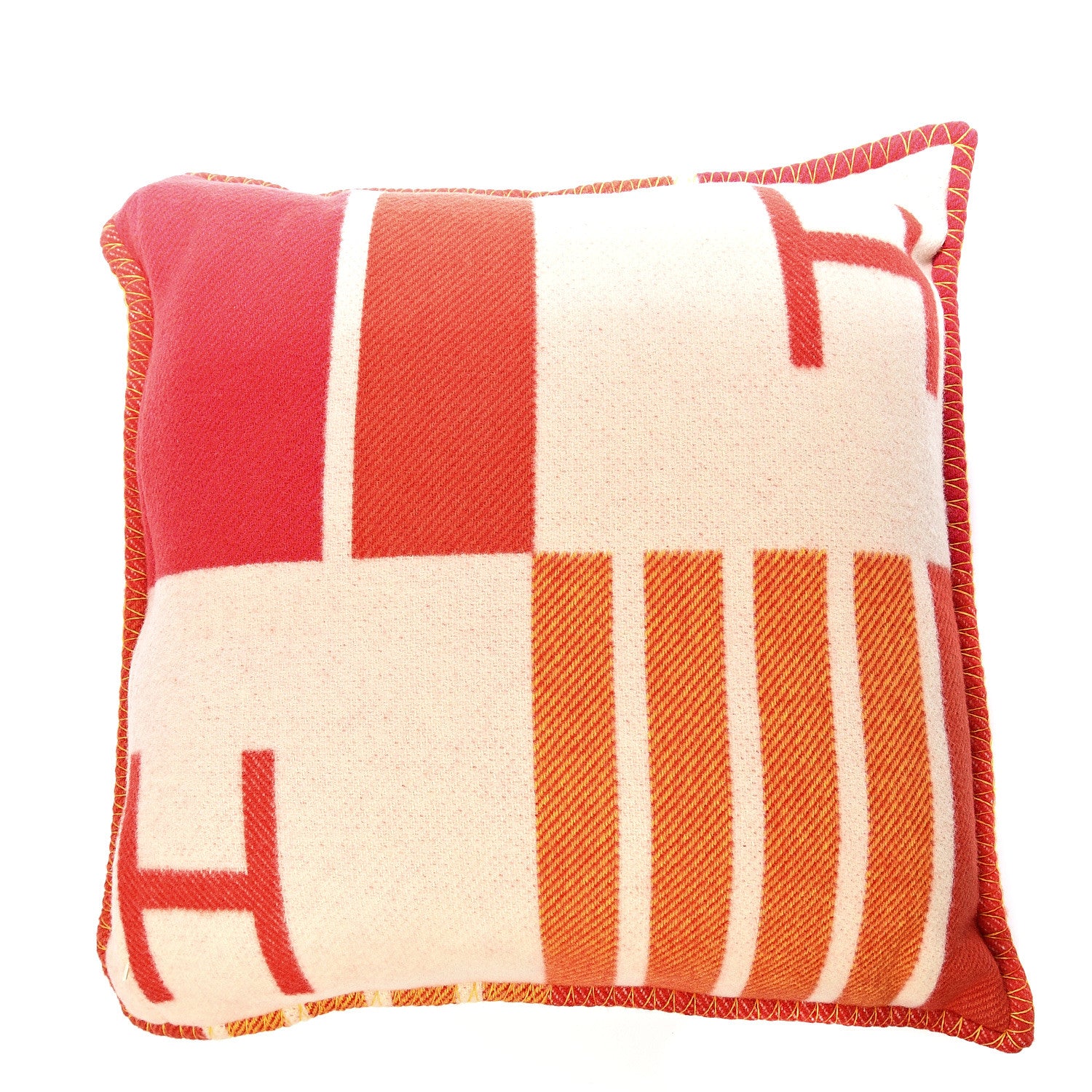 Hermes Wool Cashmere Avalon Vibration Pillow PM Terre Cuite 1 of 3