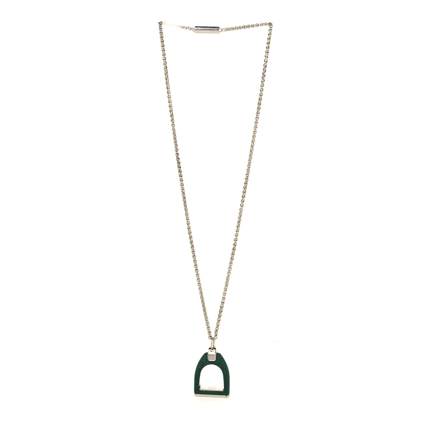 Etrier Vulcanium Necklace Silver Green