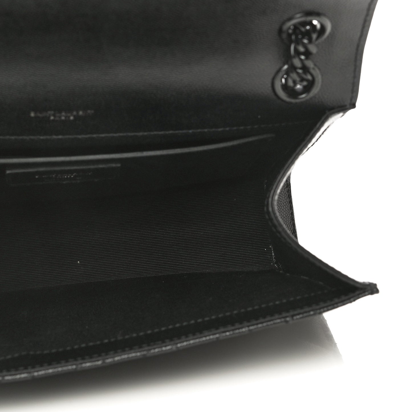 Grain De Poudre Textured Mixed Matelasse Triquilt Medium Monogram Satchel Black