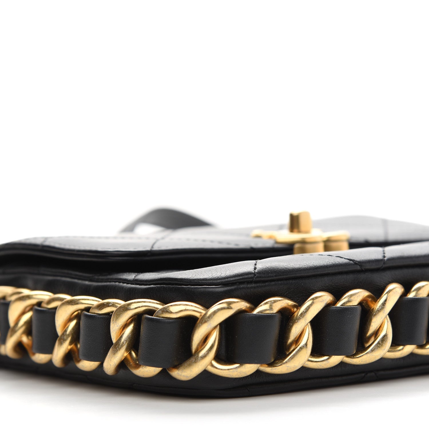 Chanel Calfskin Quilted Small Framing Chain Bag Black 5 of 9