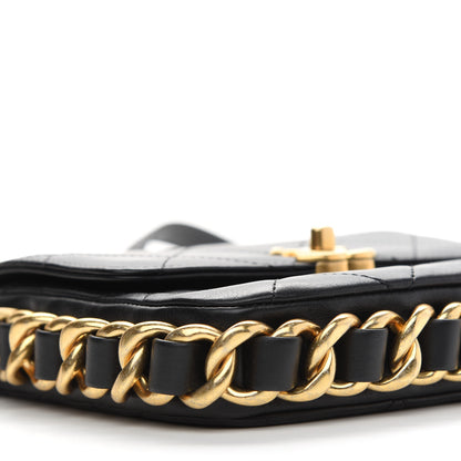 Chanel Calfskin Quilted Small Framing Chain Bag Black 5 of 9