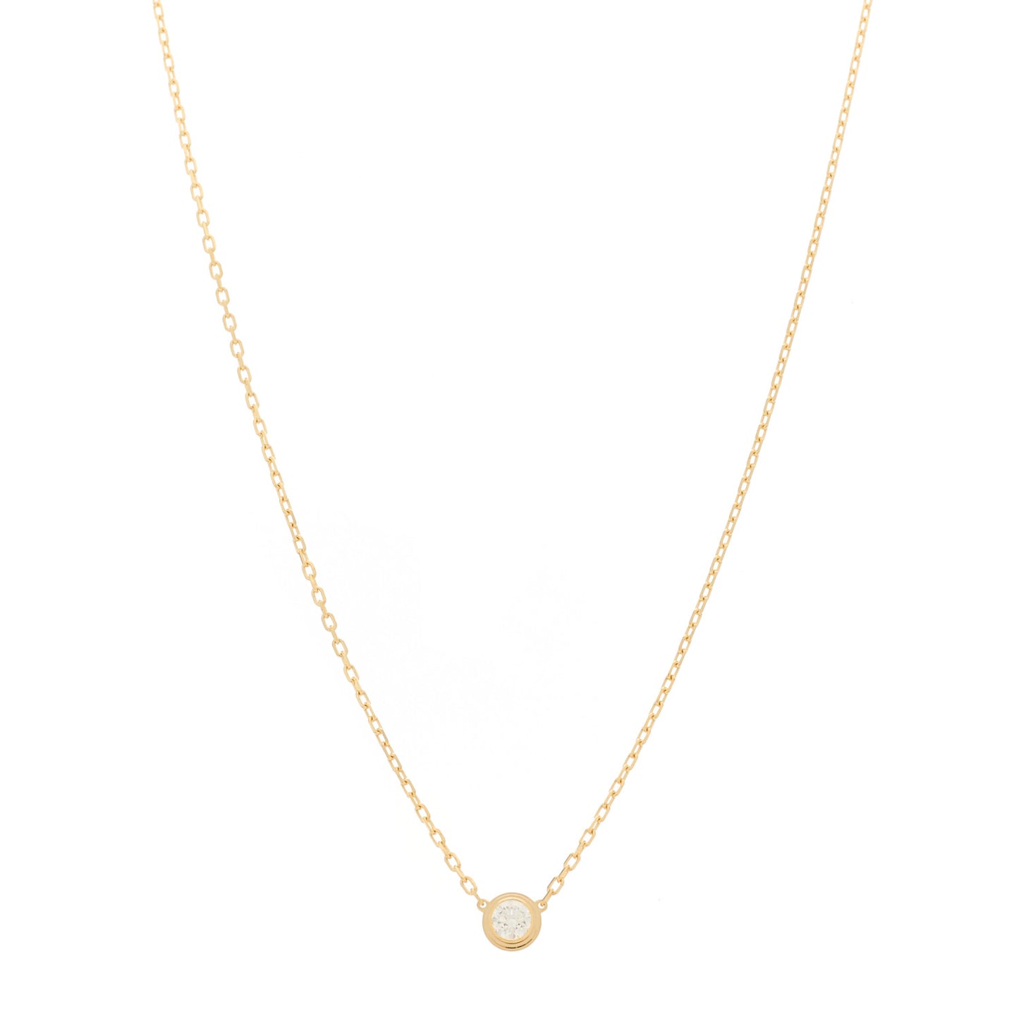 18K Yellow Gold Diamond LM D'Amour Pendant Necklace