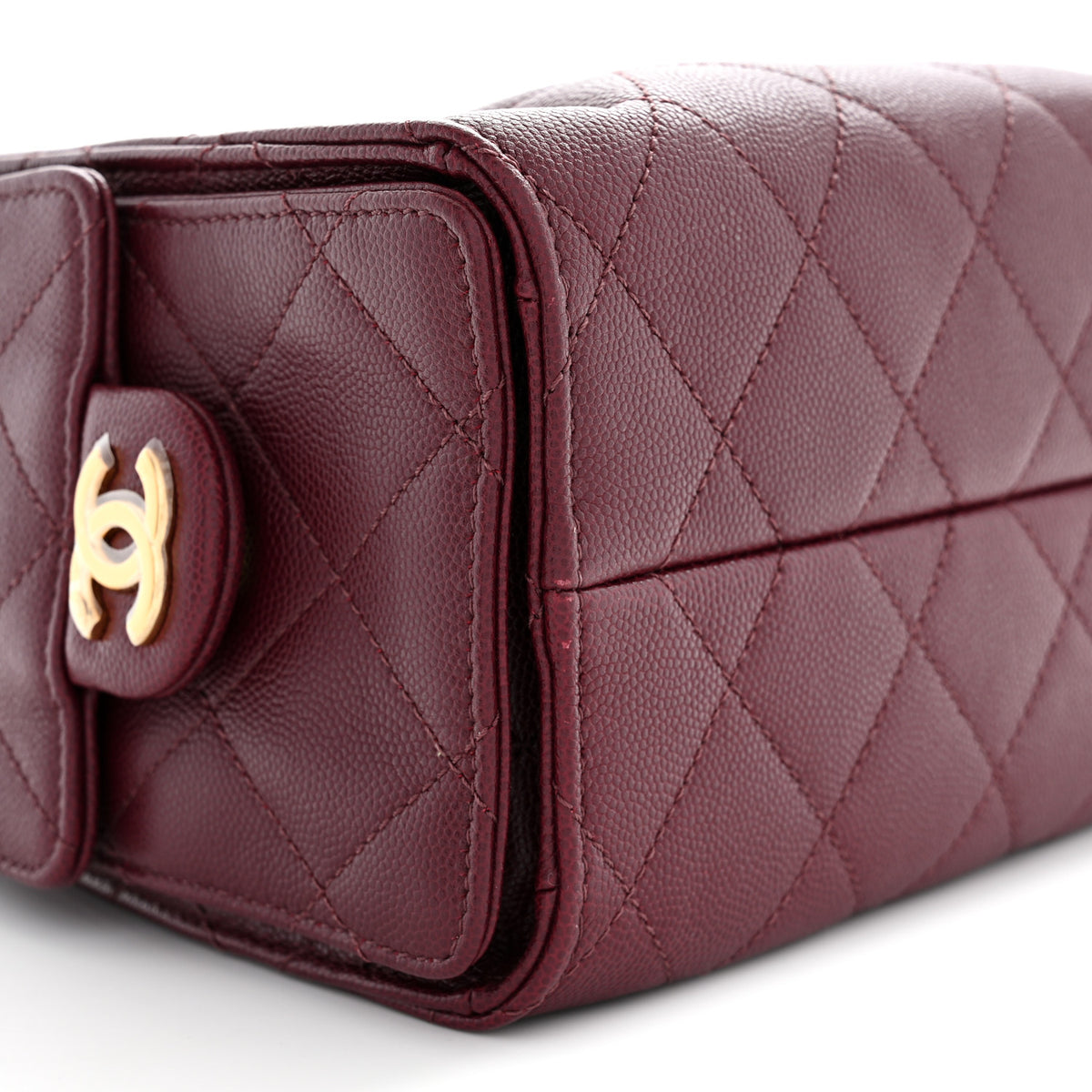 Chanel Caviar Quilted Mini Chanel 25 Handbag Dark Burgundy 9 of 10