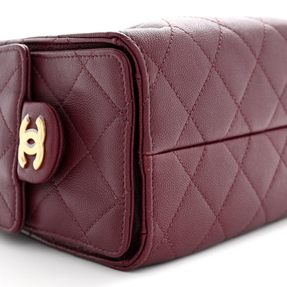 Chanel Caviar Quilted Mini Chanel 25 Handbag Dark Burgundy 9 of 10