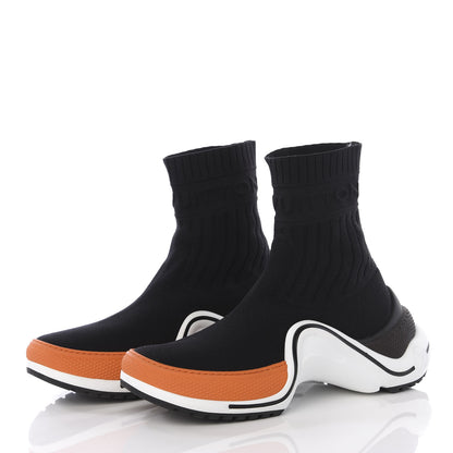 Louis Vuitton Stretch Textile LV Archlight Sneaker Boots 38.5 Black Orange 2 of 11