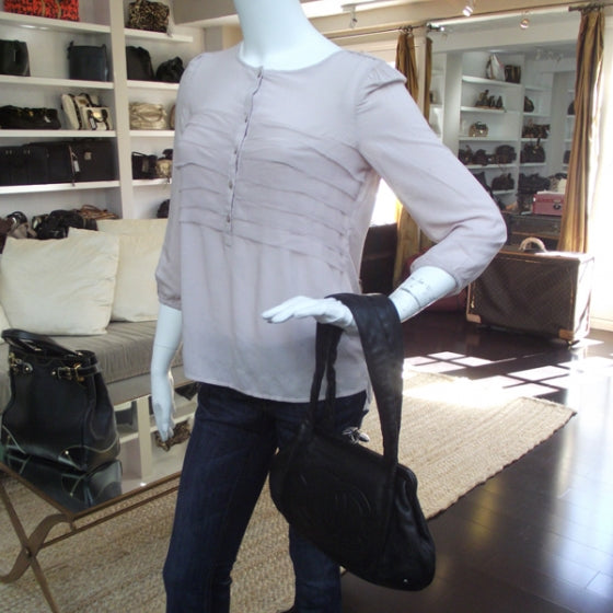 Lambskin Kiss Lock Frame Bag Black
