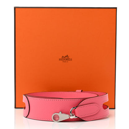 Hermes Epsom 35mm Harnachement Shoulder Strap Rose Azalee 6 of 6