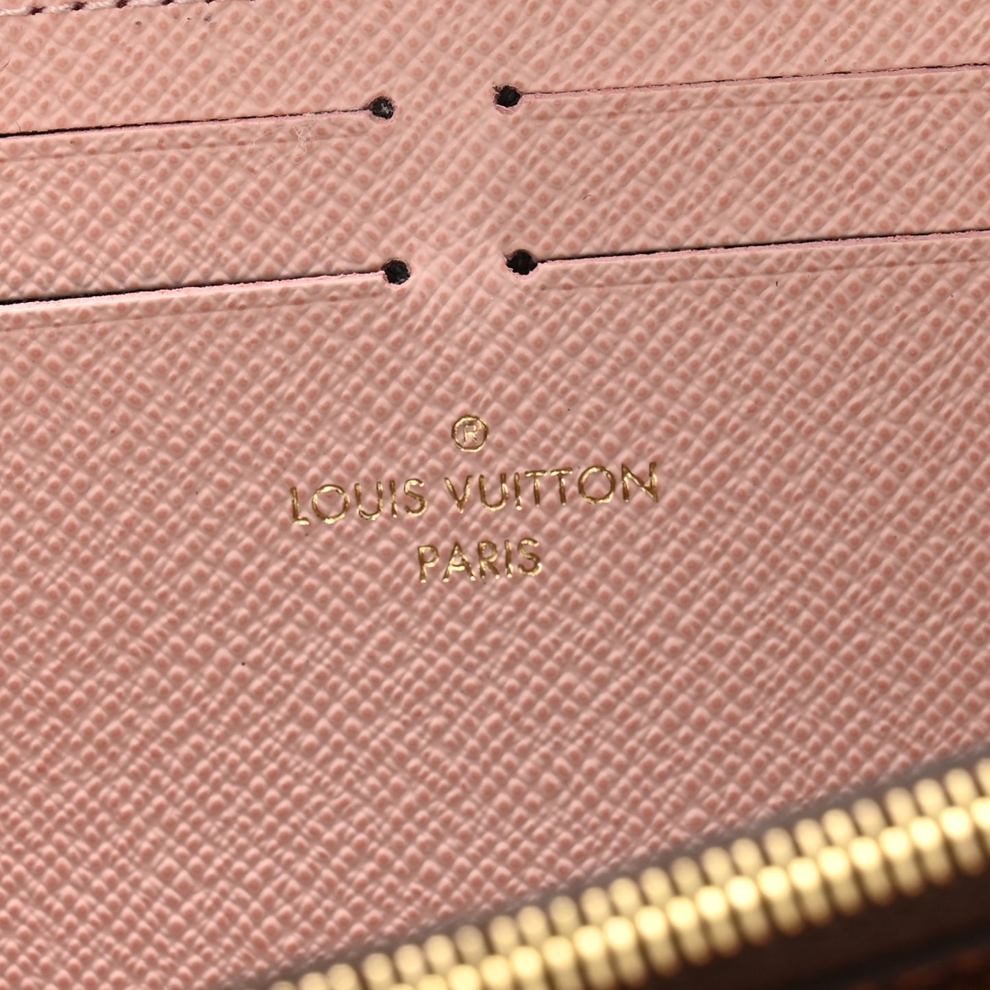 Damier Ebene Clemence Wallet Rose Ballerine