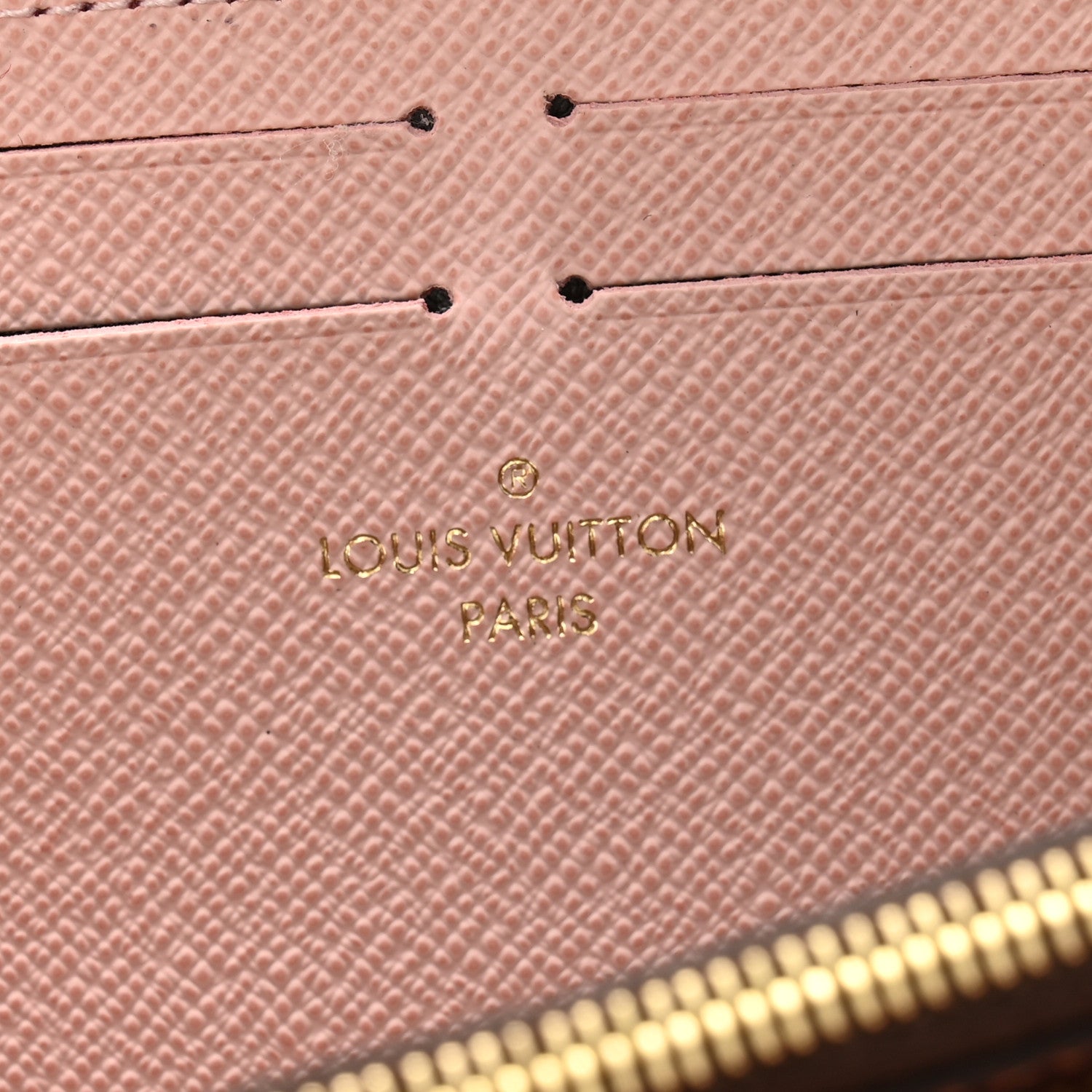 Louis Vuitton Damier Ebene Clemence Wallet Rose Ballerine 7 of 11