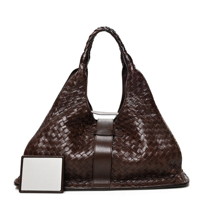 Bottega Veneta Nappa Intrecciato Shoulder Bag Ebano 1 of 12