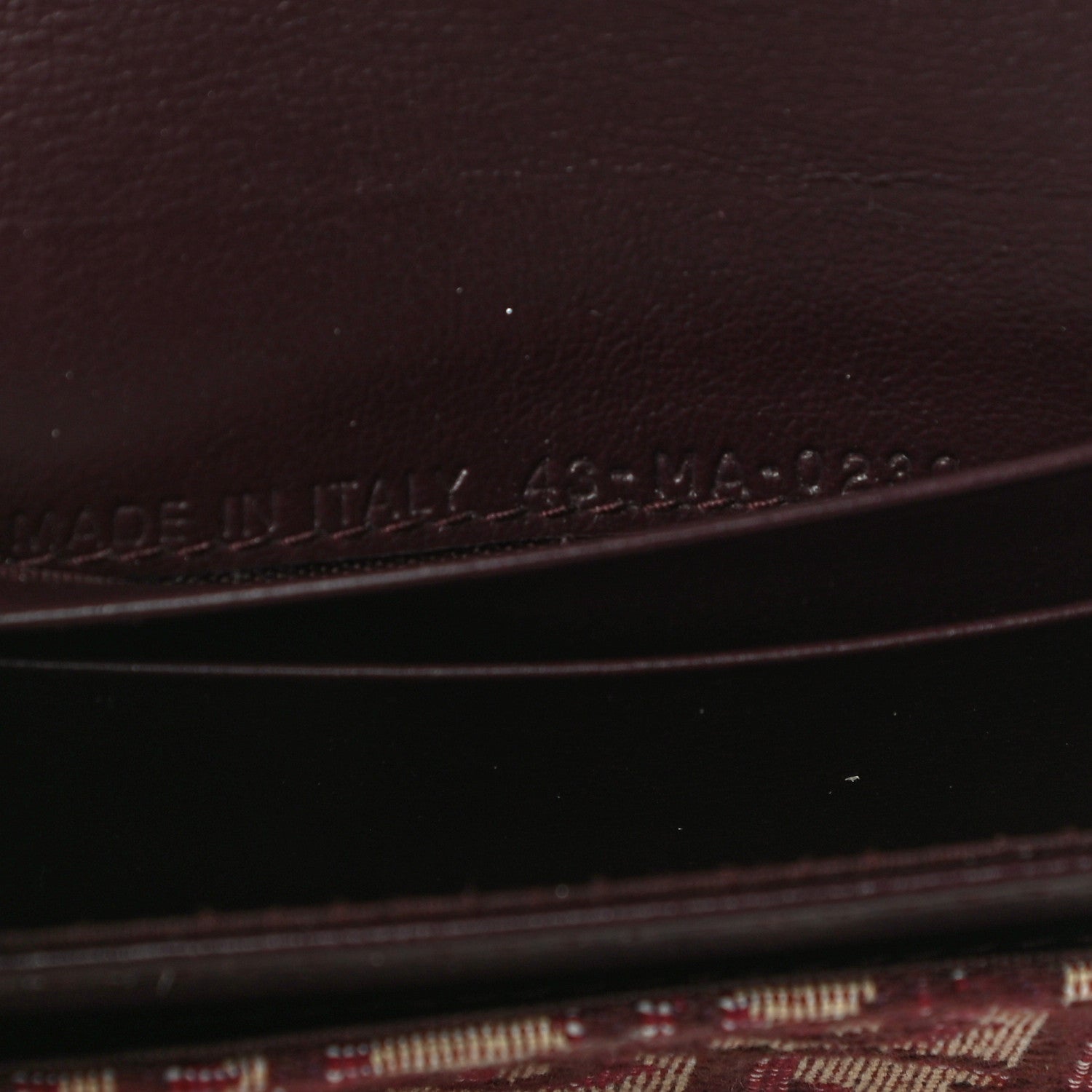 Christian Dior Oblique Saddle Card Holder Bordeaux 12 of 12