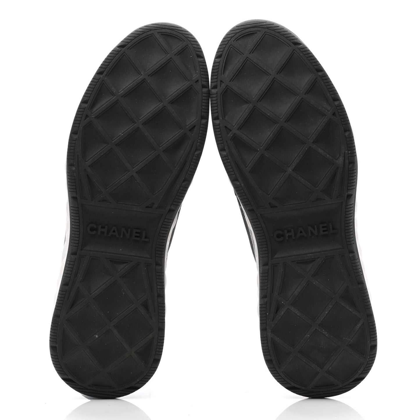 Velvet Calfskin Mixed Fibers CC Sneakers 39.5 Black