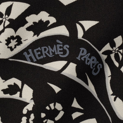 Hermes Silk Tyger Tyger Scarf 90 Black Blanc Gris 5 of 9