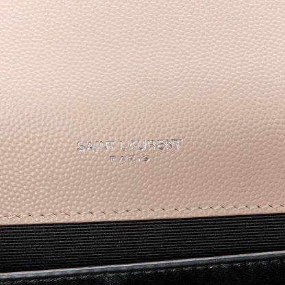 Saint Laurent Grain De Poudre Medium Monogram Kate Satchel  Rose Poudre 6 of 11