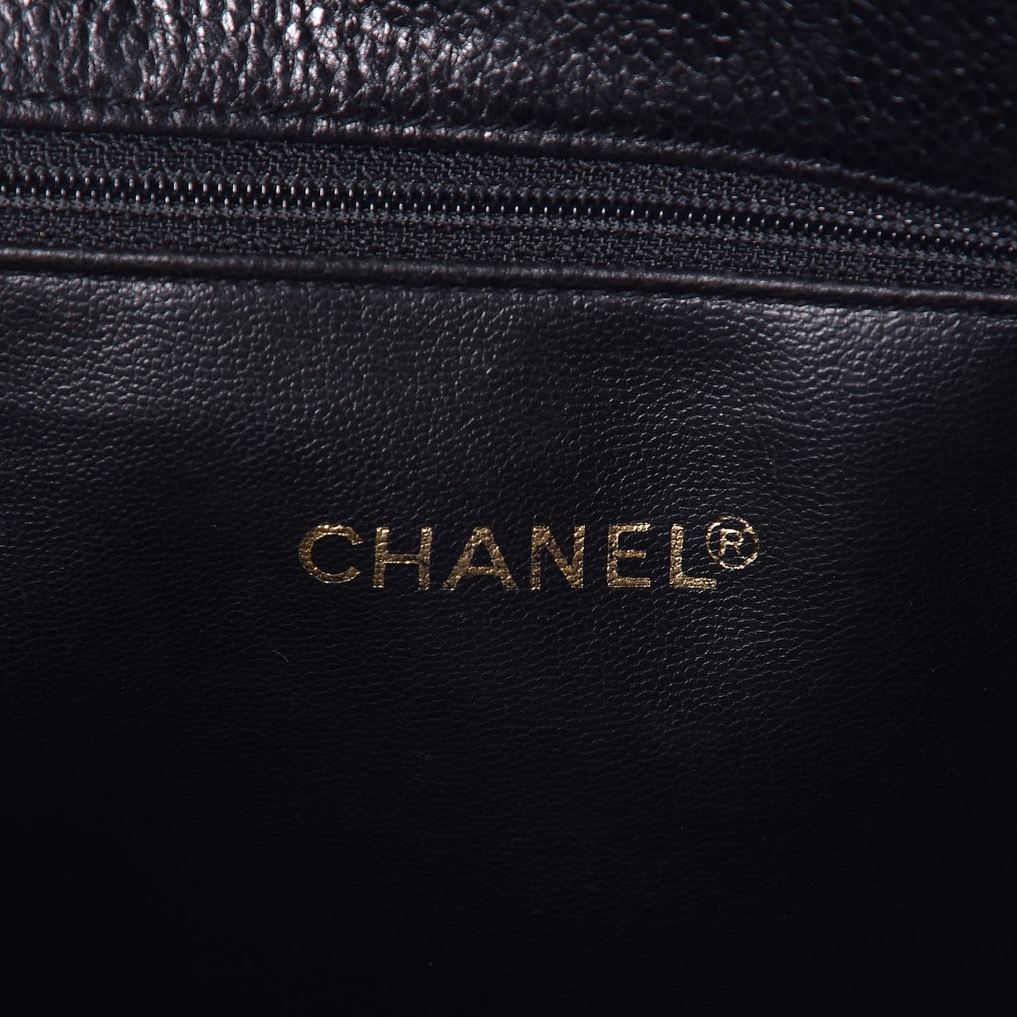 Caviar Quilted Shopping Tote Black