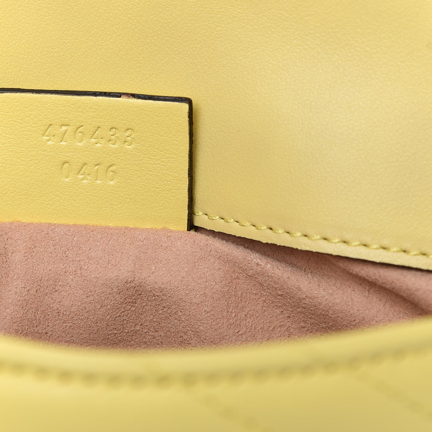 Calfskin Matelasse Super Mini GG Marmont Shoulder Bag Banana