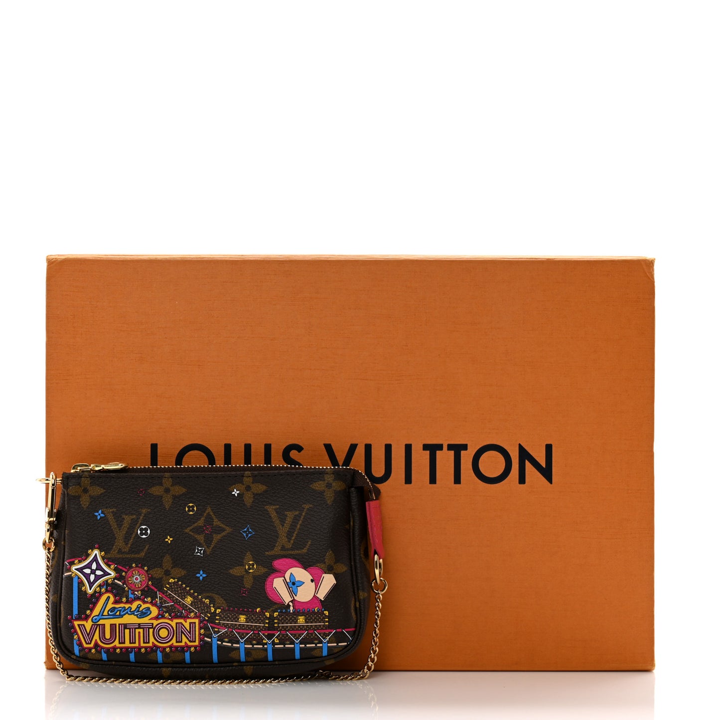 Monogram 2020 Christmas Animation Roller Coaster Mini Pochette Accessories Pivoine