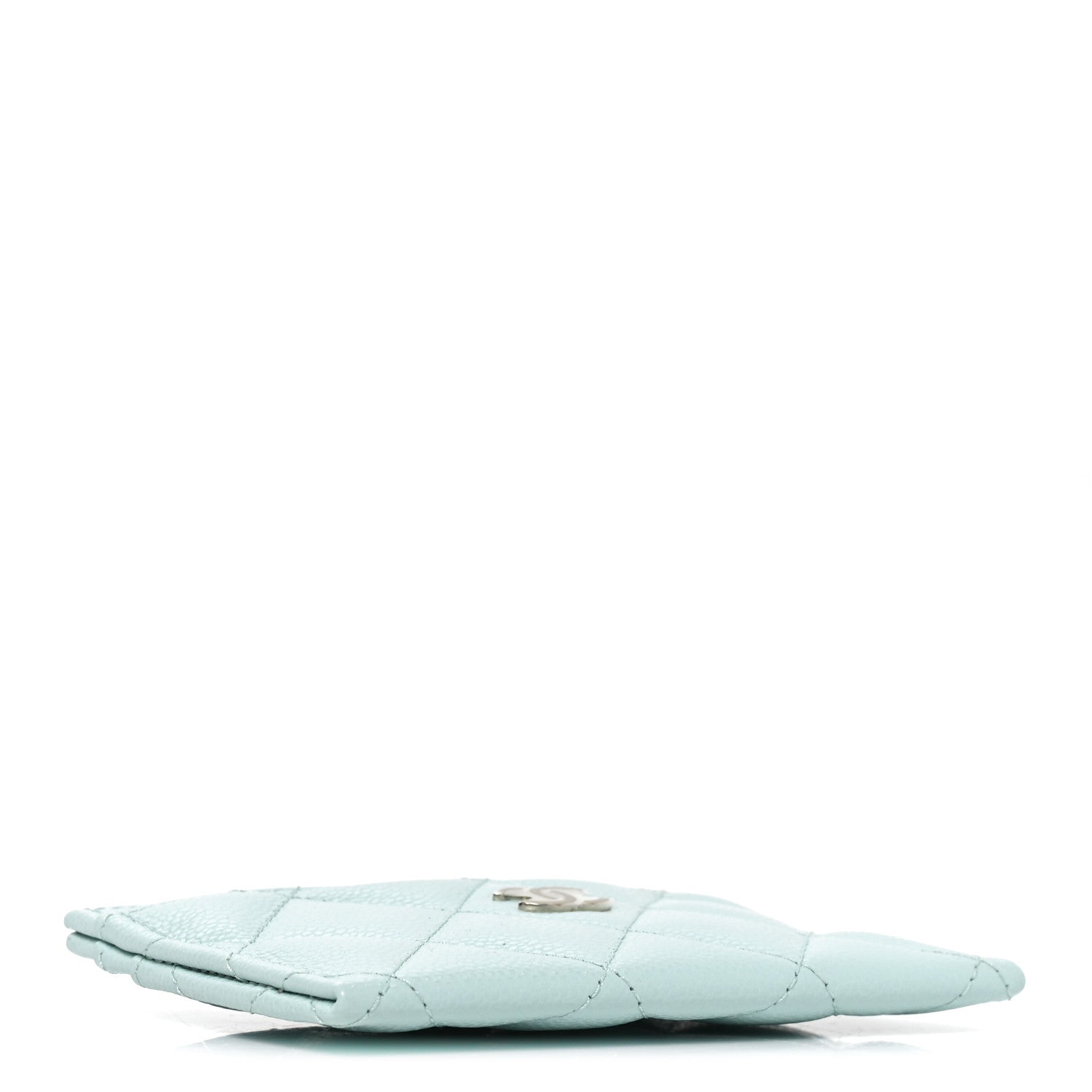 Chanel Caviar Quilted Card Holder Light Blue 4 of 9