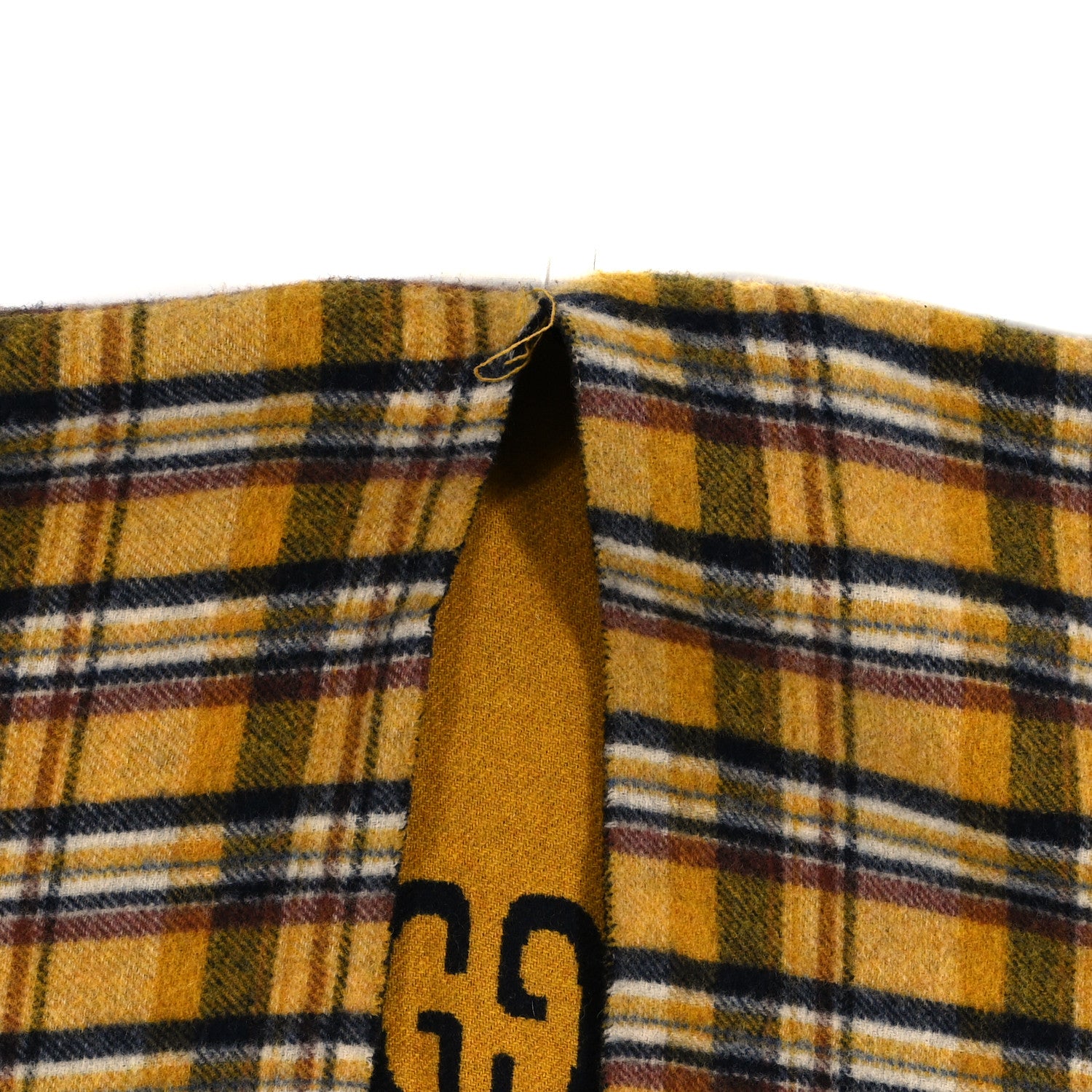 Gucci Wool GG Freedom Monogram Reversible Cape Yellow 4 of 4