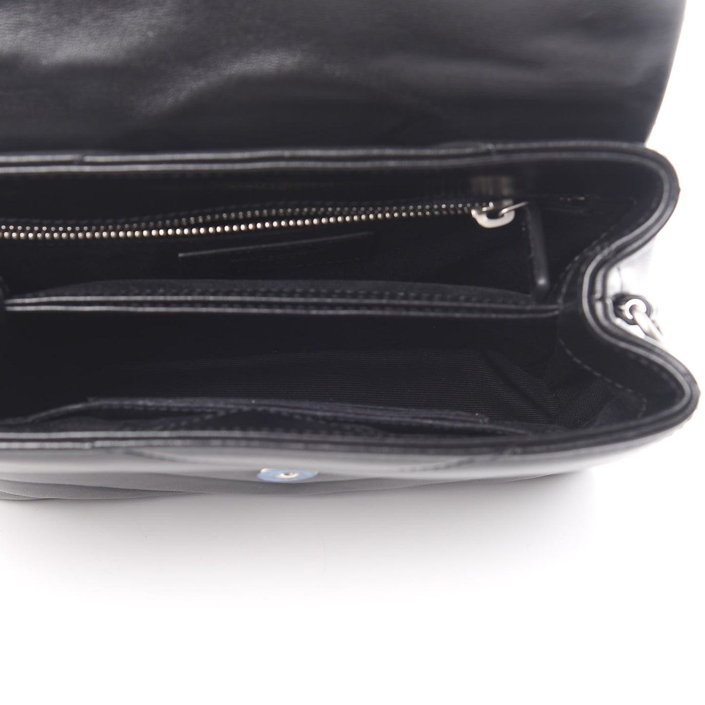 Calfskin Y Quilted Monogram Toy Loulou Crossbody Bag Black