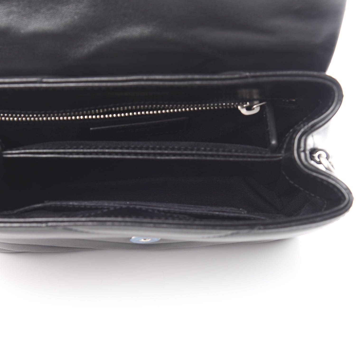 Saint Laurent Calfskin Y Quilted Monogram Toy Loulou Crossbody Bag Black 5 of 11
