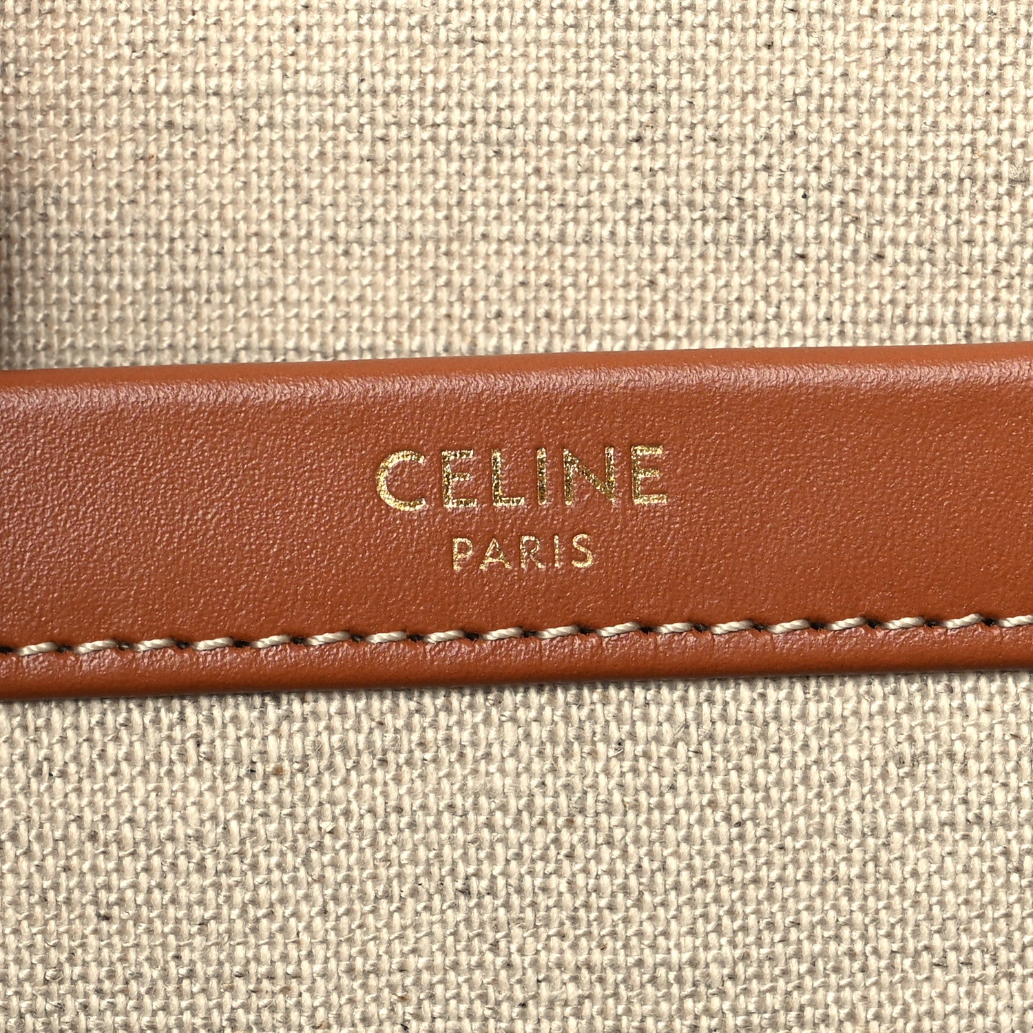 Celine Jacquard Striped Large Cabas Thais Tobacco Tan 6 of 11