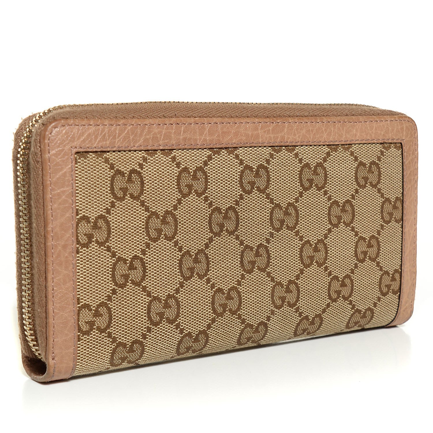 Gucci Monogram Bamboo Tassel Zip Around Wallet Beige 4 of 15