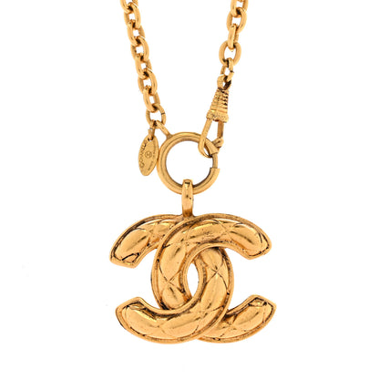 Chanel Metal Quilted CC Long Necklace Gold 4 of 7