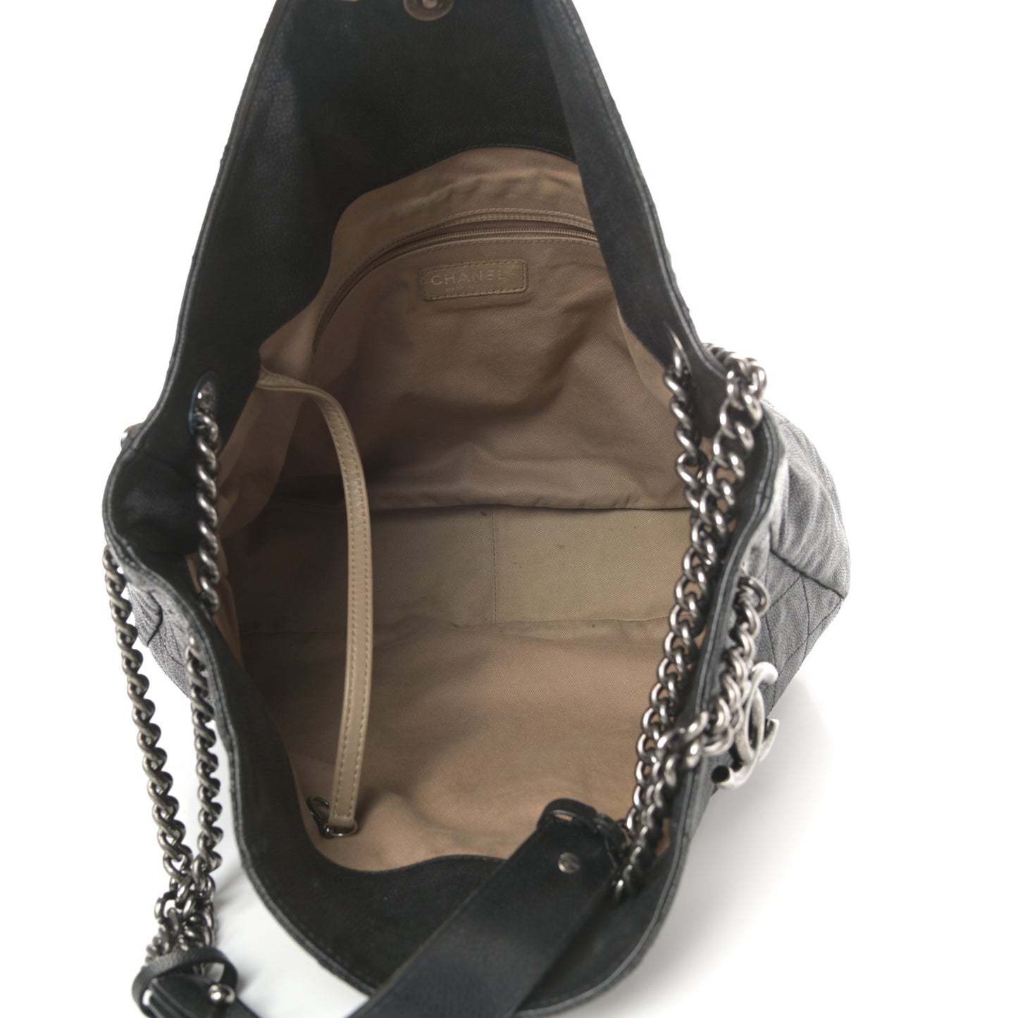 Caviar Quilted Simply CC Hobo Black
