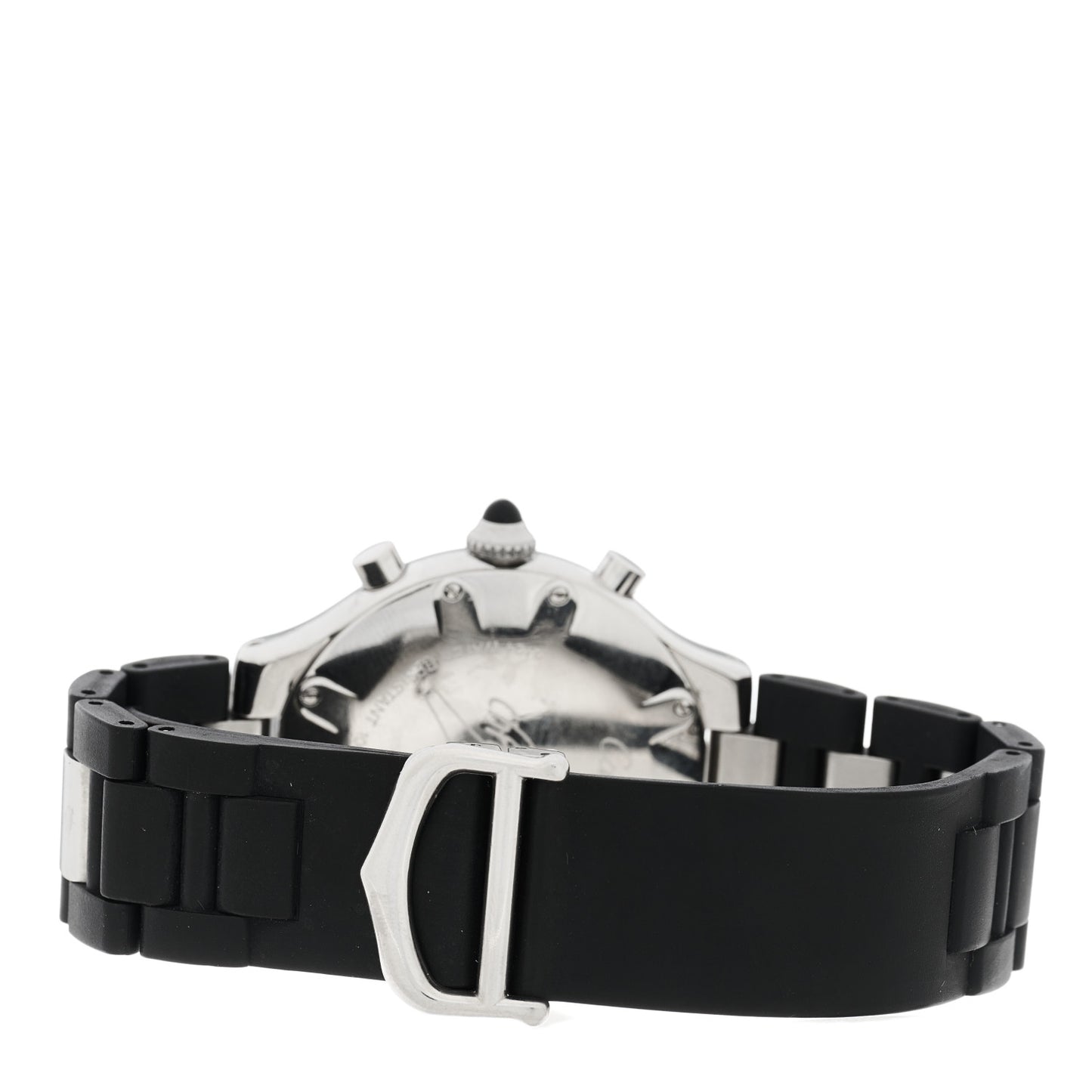 Stainless Steel Rubber 38mm Must 21 Chronoscaph Quartz Watch Black