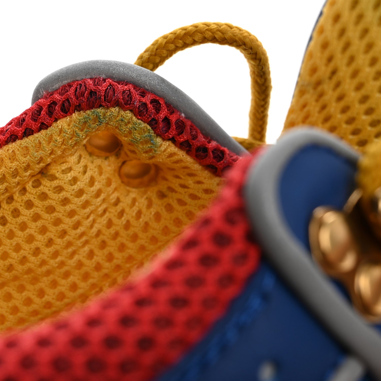 Gucci X SEGA Nylon Suede Calfskin Mens Flashtrek Sneakers 7 Bright Splash 10 of 14