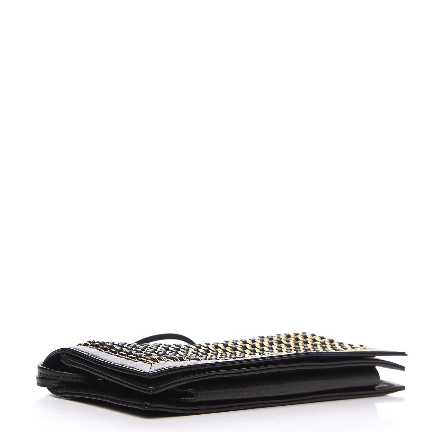 Lambskin Chain Clutch Black