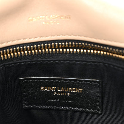 Saint Laurent Lambskin Matelasse Monogram Medium Niki Chain Satchel Dark Beige 6 of 10