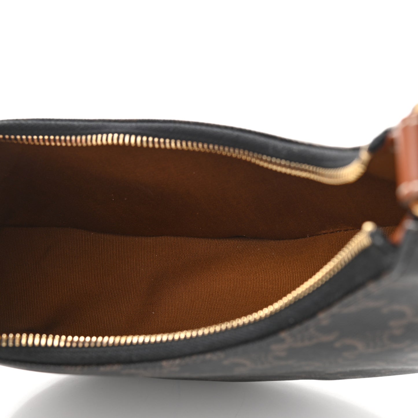 Triomphe Canvas Calfskin Ava Shoulder Bag Tan