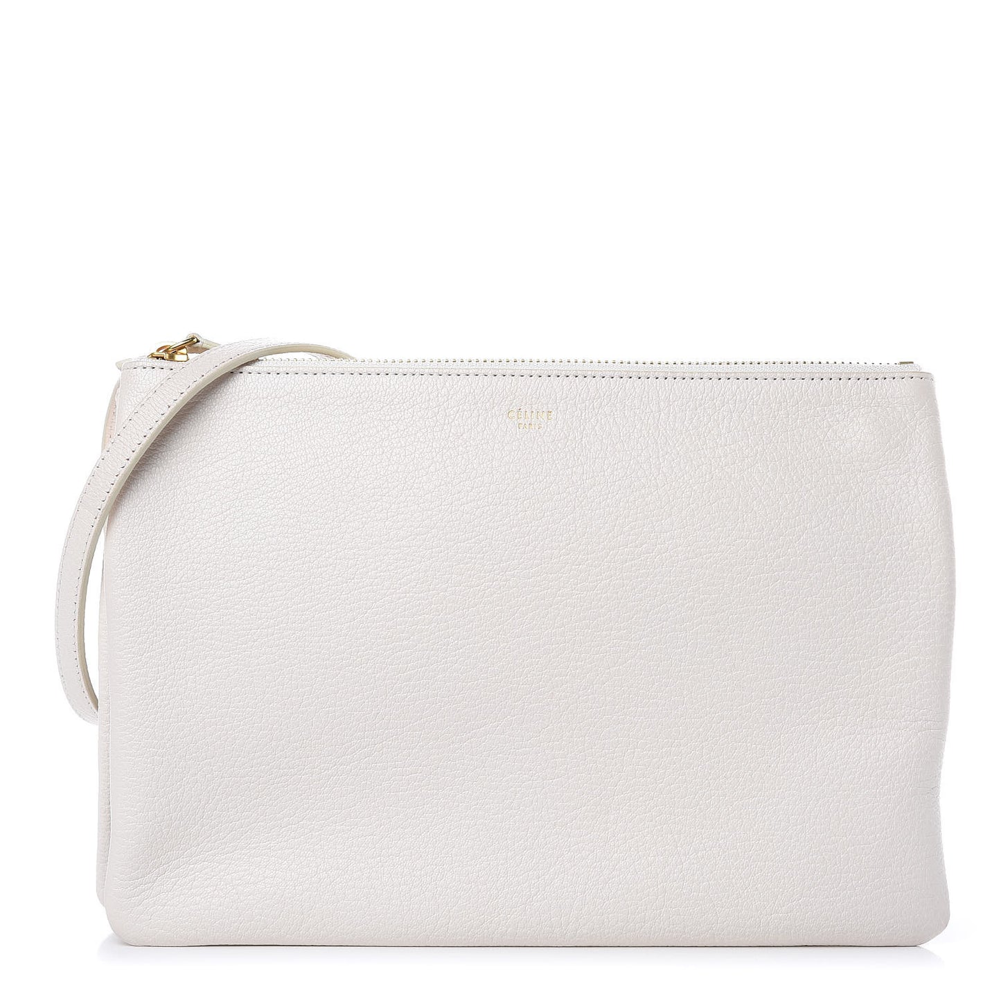 Goatskin Large Trio Crossbody Bag White
