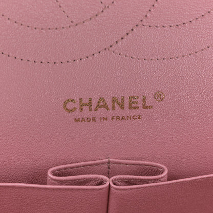 Chanel Iridescent Caviar Quilted Jumbo Double Flap Rose Pink 6 of 10