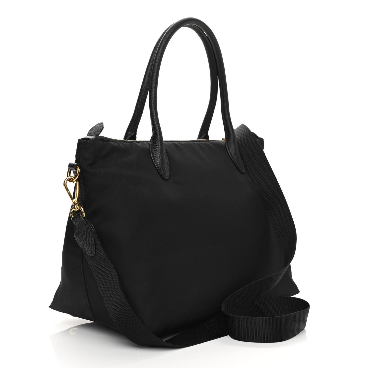 Tessuto Nylon Saffiano Tote Black