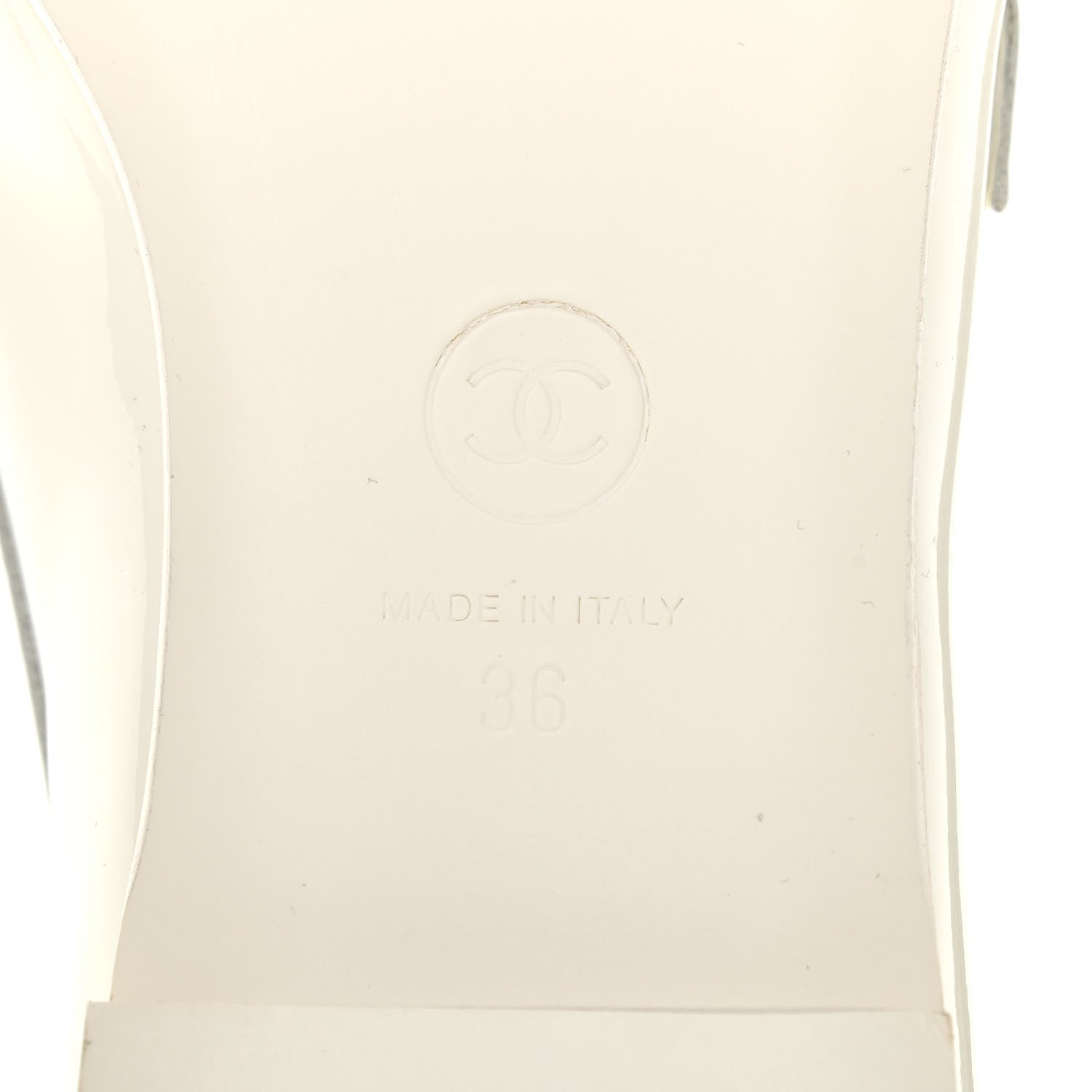 Chanel Patent CC Mocassin Loafers 36 White 6 of 11