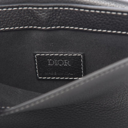 Christian Dior X KAWS Grained Calfskin Saddle Pouch Black 6 of 9
