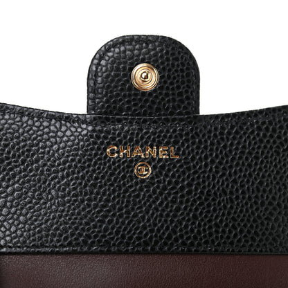 Chanel Caviar Quilted Compact Flap Wallet Black 6 of 8