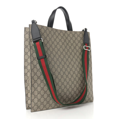 Gucci Soft GG Supreme Monogram Web Vertical Tote Black 3 of 11