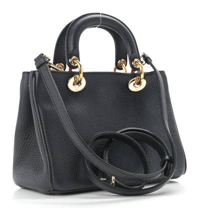 Christian Dior Bullcalf Small Diorissimo Tote Black Rose Indien 3 of 11