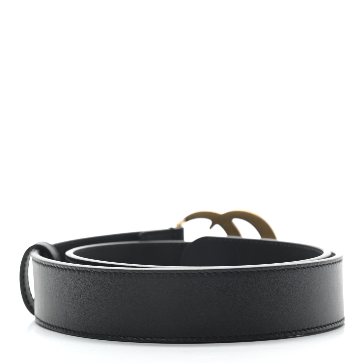 Moon Calfskin Double G 30mm Belt 70 28 Black