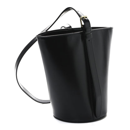 Celine Shiny Calfskin Triomphe Bucket Bag Black 3 of 12