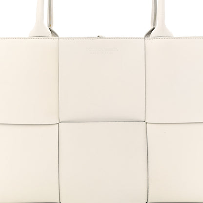Bottega Veneta Nappa Maxi Intrecciato Medium Arco Tote White Black 9 of 11