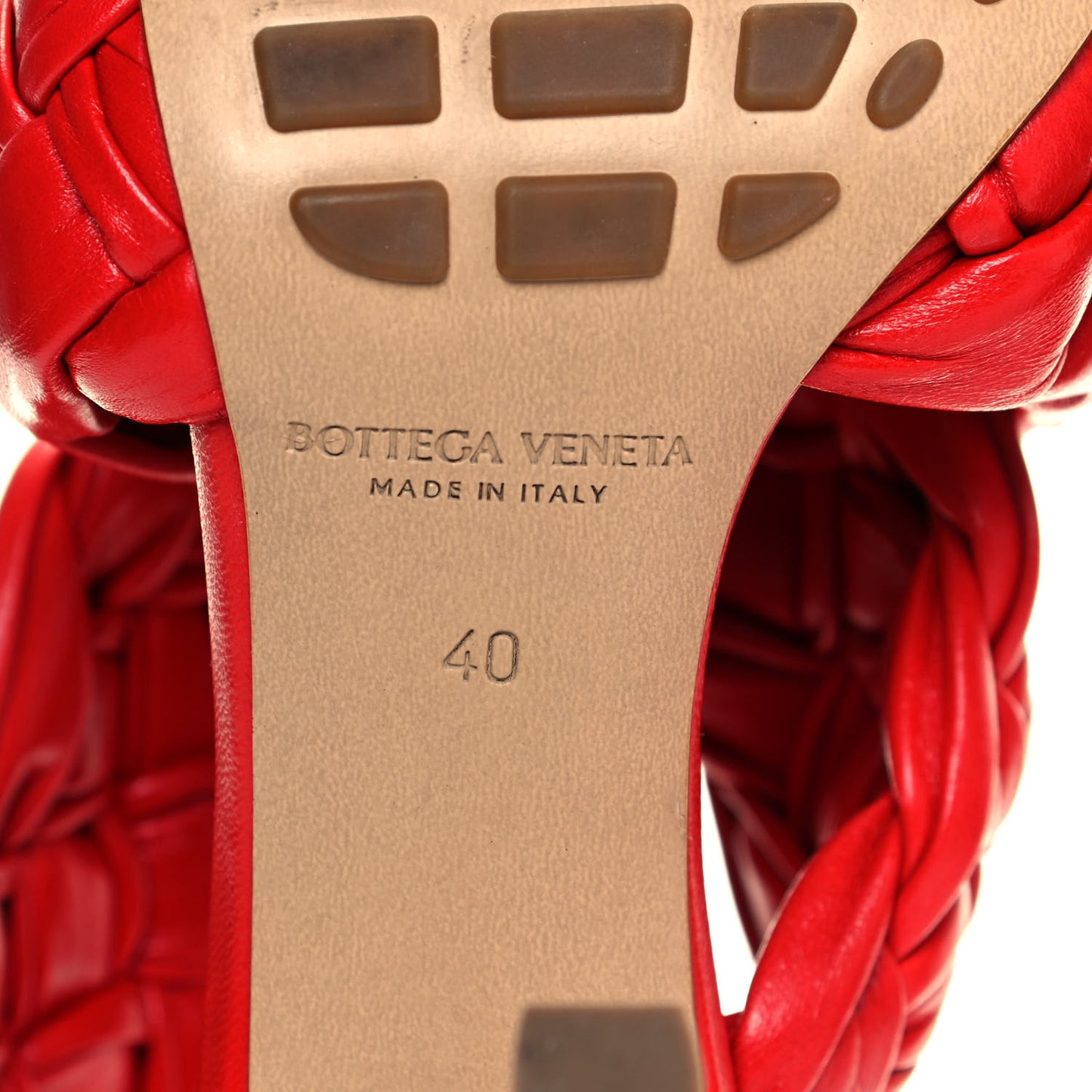 Shiny Nappa Intrecciato The Board Sandals 40 Nail Polish