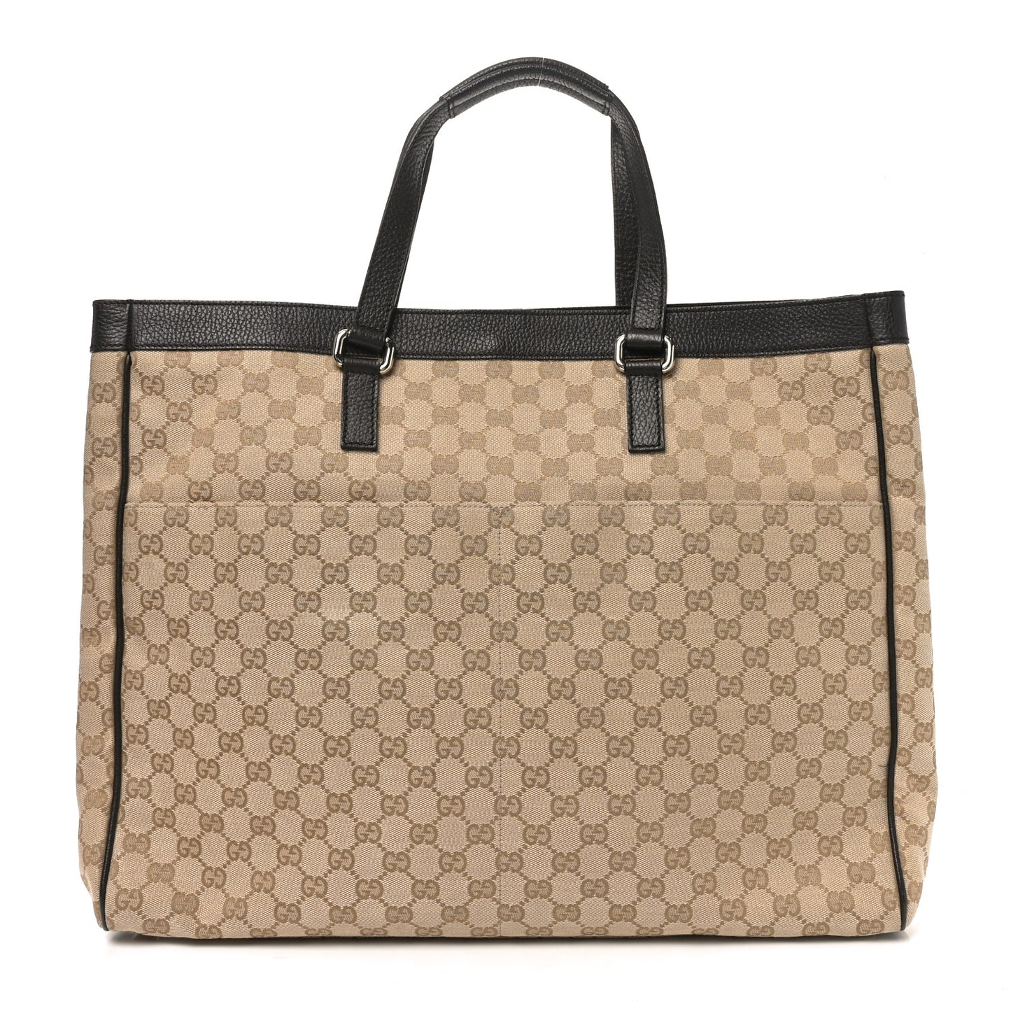 GG Monogram Double Pocket Tote Brown
