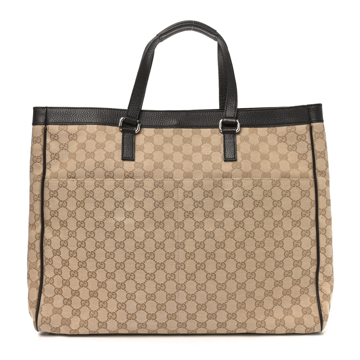 Gucci GG Monogram Double Pocket Tote Brown 1 of 10