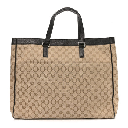 Gucci GG Monogram Double Pocket Tote Brown 1 of 10